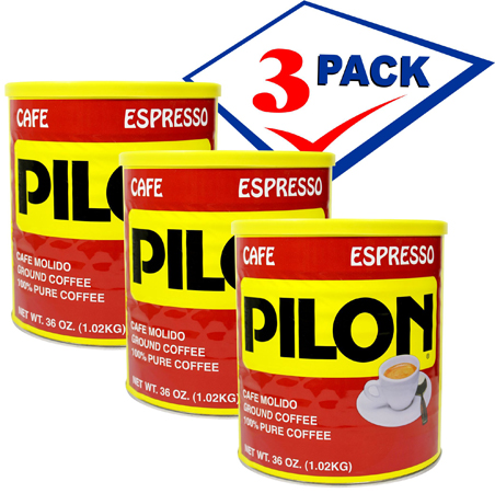Pilon cuban coffee extra large 36 Onz can. Pack of 3.